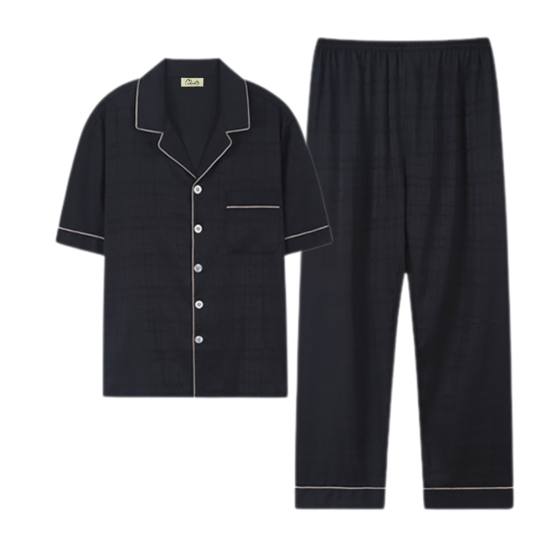 In the Mood - Black Checked Satin