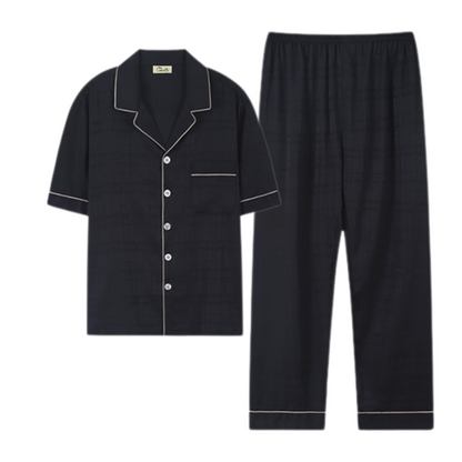 In the Mood - Black Checked Satin