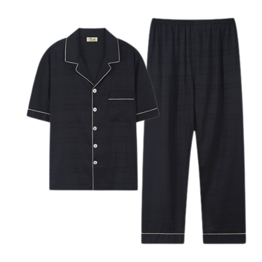 In the Mood - Black Checked Satin
