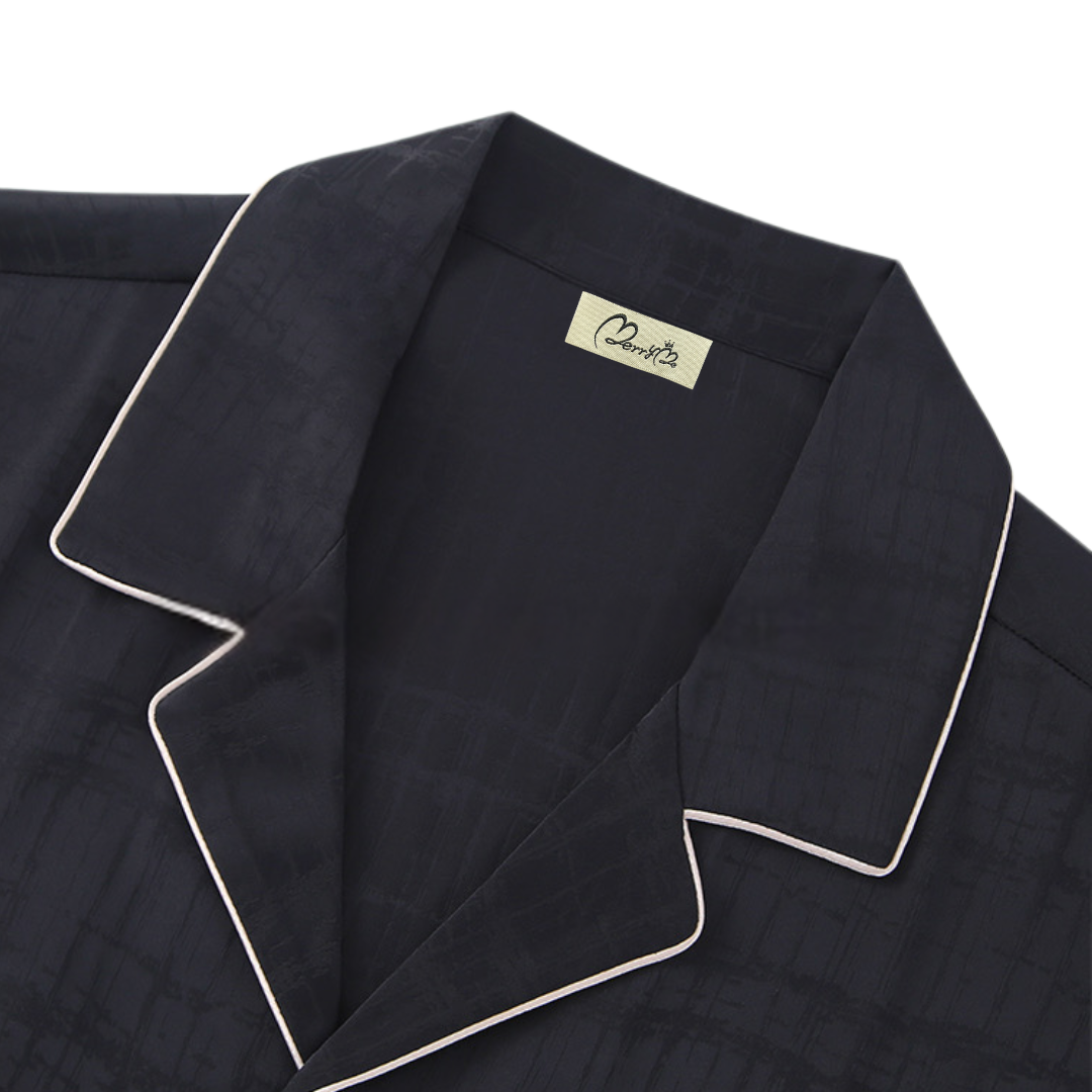 In the Mood - Black Checked Satin