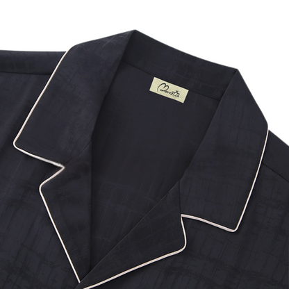 In the Mood - Black Checked Satin